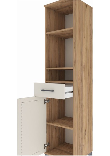 Hyperion Dolap 4 Raflı Tek Çekmeceli Tek Kapaklı 44X44X195 Çam-Aytaşı indirimleri