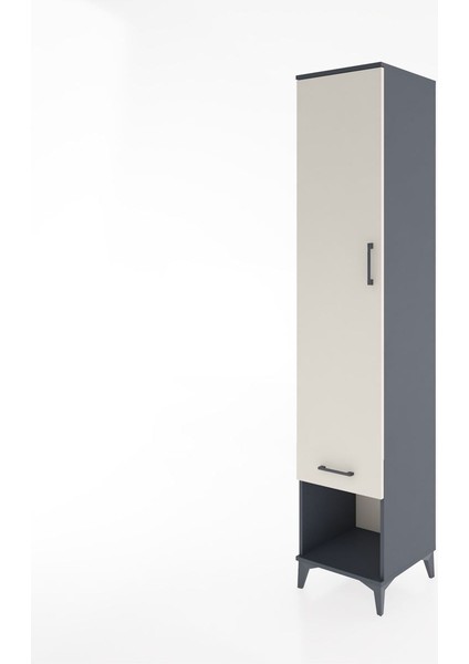 Hyperion Dolap 5 Raflı Tek Çekmeceli Tek Kapaklı 44X44X221 Antrasit-Aytaşı modelleri