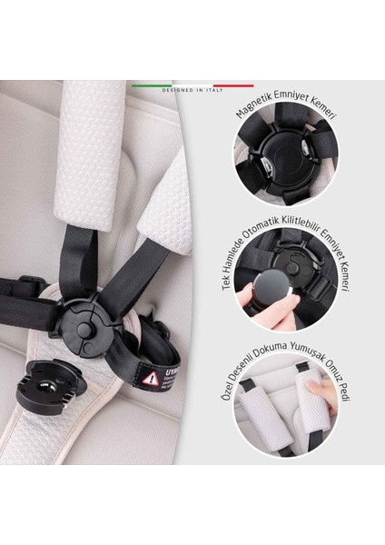 Rotabile Premium Çift Yönlü Bebek Arabası Gri