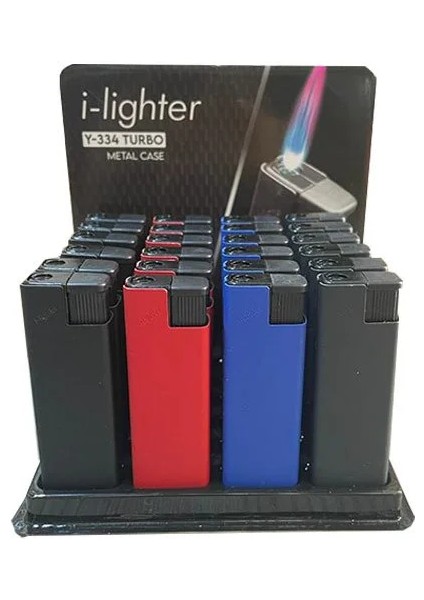 Rüzgar Turbo Metal Çakmak 24 Adet Doldurulabilir