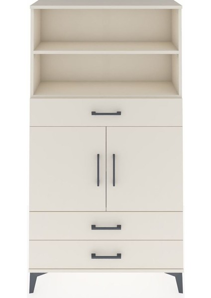 Arges Dolap 4 Raflı 3 Çekmeceli 2 Kapaklı 88X30X163 Aytaşı-Aytaşı
