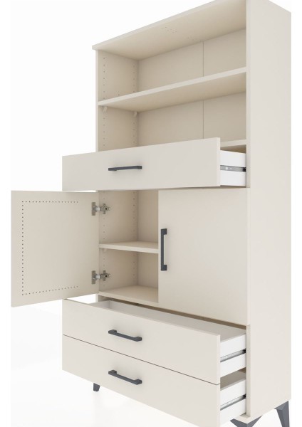 Arges Dolap 4 Raflı 3 Çekmeceli 2 Kapaklı 88X30X163 Aytaşı-Aytaşı indirimleri