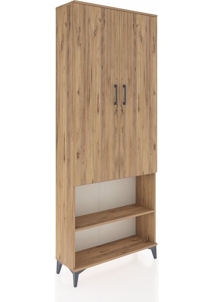 Arges Dolap 3 Raflı 2 Kapaklı Tek Askılı 88X30X221 Çam-Çam fiyatları