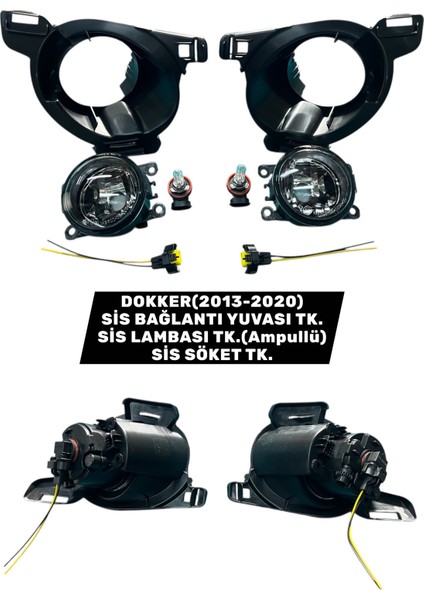 Dokker Sis Bağlantı Yuvası + Sis Lambası + Söket