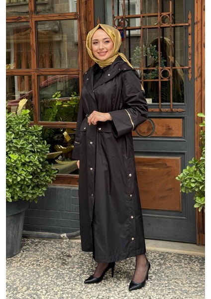 Trençkot T25PF-8014 Siyah