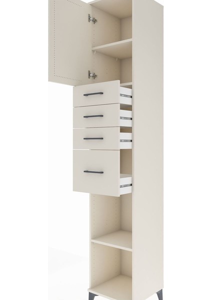 Hyperion Dolap 3 Raflı 4 Çekmeceli Tek Kapaklı 44X44X243 Aytaşı-Aytaşı indirimleri