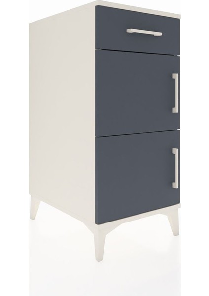 Kronos Komodin Tek Raflı Tek Çekmeceli 2 Kapaklı 44X59X96 Aytaşı-Antrasit fiyatları