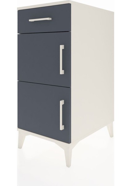 Kronos Komodin Tek Raflı Tek Çekmeceli 2 Kapaklı 44X59X96 Aytaşı-Antrasit modelleri