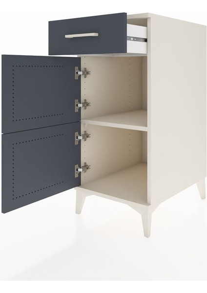 Kronos Komodin Tek Raflı Tek Çekmeceli 2 Kapaklı 44X59X96 Aytaşı-Antrasit fırsatları