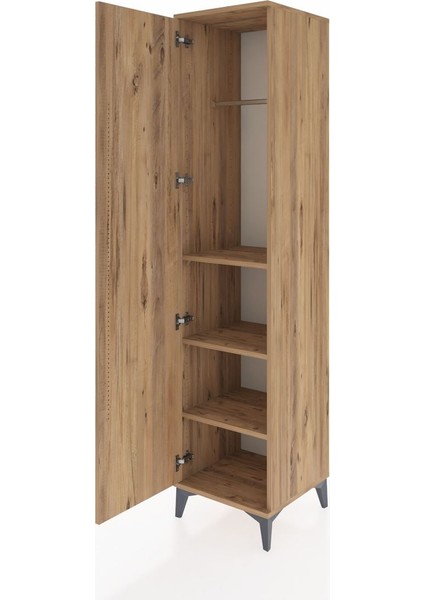 Hyperion Dolap 3 Raflı Tek Kapaklı Tek Askılı 44X44X195 Çam-Çam fırsatları