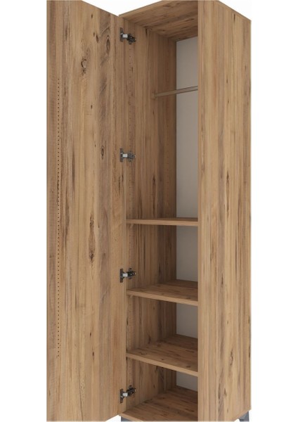 Hyperion Dolap 3 Raflı Tek Kapaklı Tek Askılı 44X44X195 Çam-Çam indirimleri