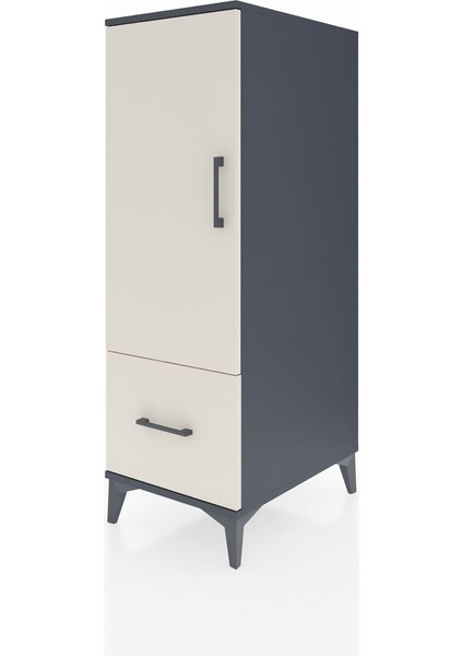 Kronos Dolap 2 Raflı Tek Çekmeceli Tek Kapaklı 44X59X134 Antrasit-Aytaşı modelleri