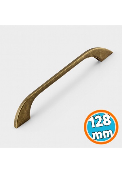 Mobilya Mutfak Dolabı Dolap Kulpu Kulbu Kulpları 160 mm - 16 cm Eskitme Antik Sarı Metal