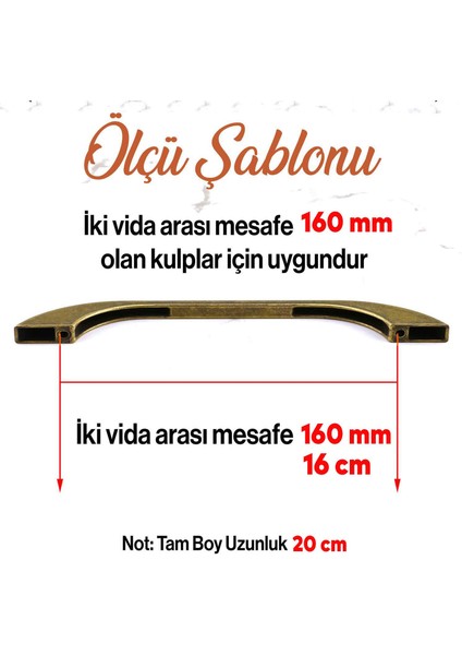 Mobilya Mutfak Dolabı Dolap Kulpu Kulbu Kulpları 160 mm - 16 cm Eskitme Antik Sarı Metal fiyatları