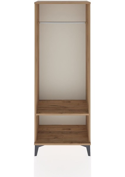 Arges Dolap Tek Raflı Kapaklı Tek Askılı 60X30X163 Çam-Çam