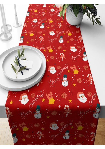 Yılbaşı Serisi 140X40 cm Dijital Baskılı Runner (Christmas Noel)