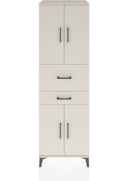 Hyperion Dolap 4 Raflı 2 Çekmeceli 4 Kapaklı 60X44X195 Aytaşı-Aytaşı