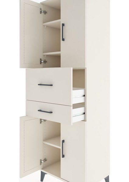 Hyperion Dolap 4 Raflı 2 Çekmeceli 4 Kapaklı 60X44X195 Aytaşı-Aytaşı indirimleri