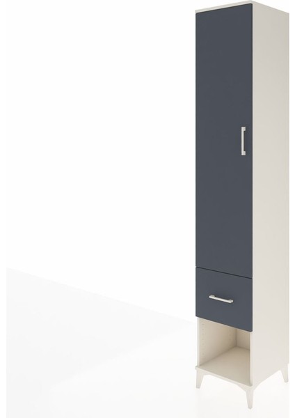 Hyperion Dolap 5 Raflı Tek Çekmeceli Tek Kapaklı 44X44X243 Aytaşı-Antrasit modelleri