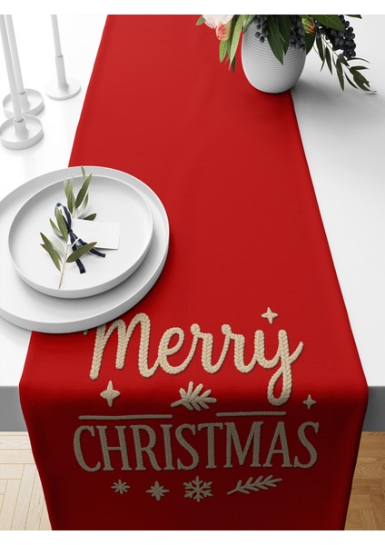 Yılbaşı Serisi 140X40 cm Dijital Baskılı Runner (Christmas Noel)