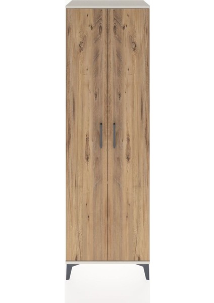 Hyperion Dolap 3 Raflı 2 Kapaklı Tek Askılı 60X44X195 Aytaşı-Çam