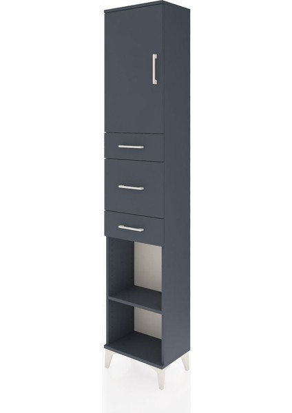 Arges Dolap 3 Raflı 3 Çekmeceli Tek Kapaklı 44X30X221 Antrasit-Antrasit modelleri