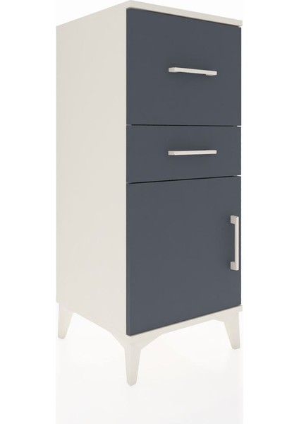 Hyperion Komodin 2 Çekmeceli Tek Kapaklı 44X44X106 Aytaşı-Antrasit fiyatları