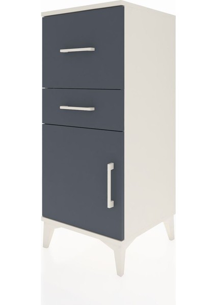 Hyperion Komodin 2 Çekmeceli Tek Kapaklı 44X44X106 Aytaşı-Antrasit modelleri