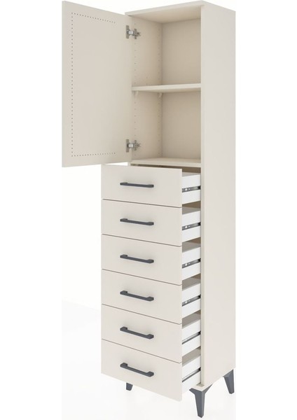 Arges Dolap 2 Raflı 6 Çekmeceli Tek Kapaklı 44X30X182 Aytaşı-Aytaşı fırsatları