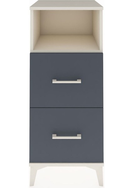 Hyperion Komodin Tek Raflı 2 Çekmeceli 44X44X106 Aytaşı-Antrasit