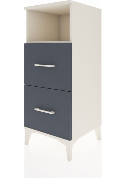 Hyperion Komodin Tek Raflı 2 Çekmeceli 44X44X106 Aytaşı-Antrasit modelleri