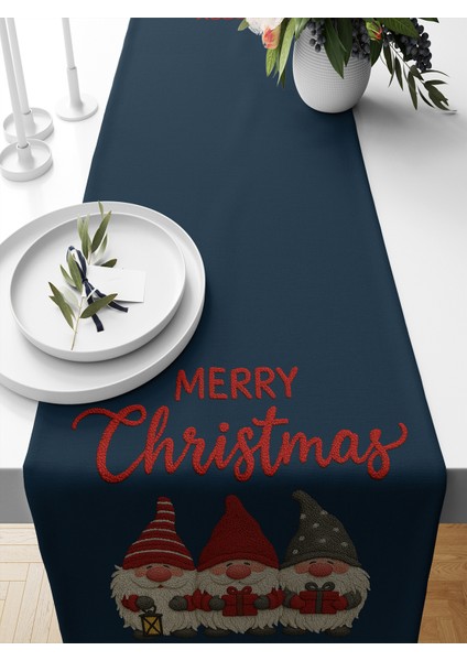 Yılbaşı Serisi 140X40 cm Dijital Baskılı Runner (Christmas Noel)