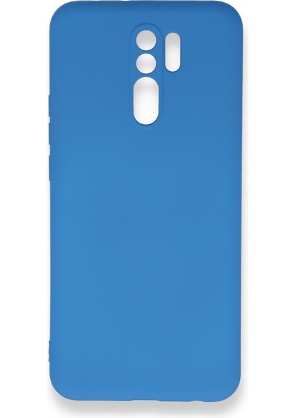 Redmi 9 Kılıf Içi Kadife Kaplı Nano Silikon Kapak - Mavi