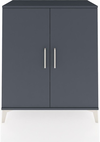 Hyperion Şifonyer 2 Raflı 2 Kapaklı 88X44X106 Antrasit-Antrasit