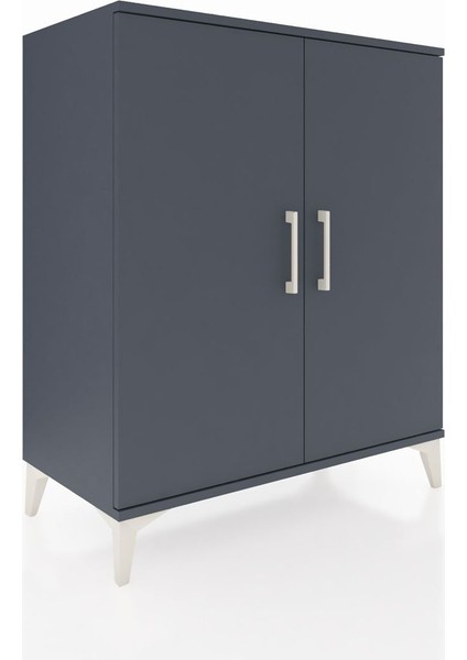 Hyperion Şifonyer 2 Raflı 2 Kapaklı 88X44X106 Antrasit-Antrasit fiyatları