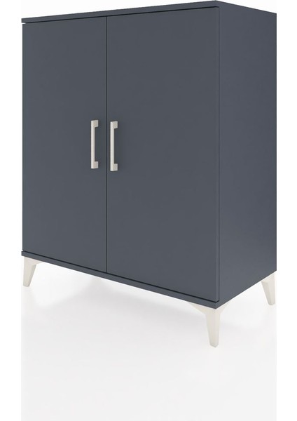 Hyperion Şifonyer 2 Raflı 2 Kapaklı 88X44X106 Antrasit-Antrasit modelleri