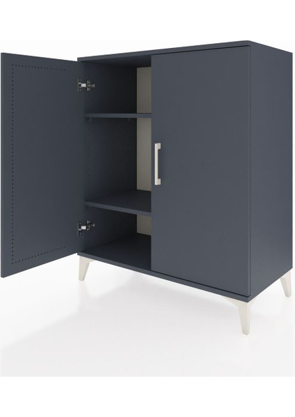 Hyperion Şifonyer 2 Raflı 2 Kapaklı 88X44X106 Antrasit-Antrasit fırsatları