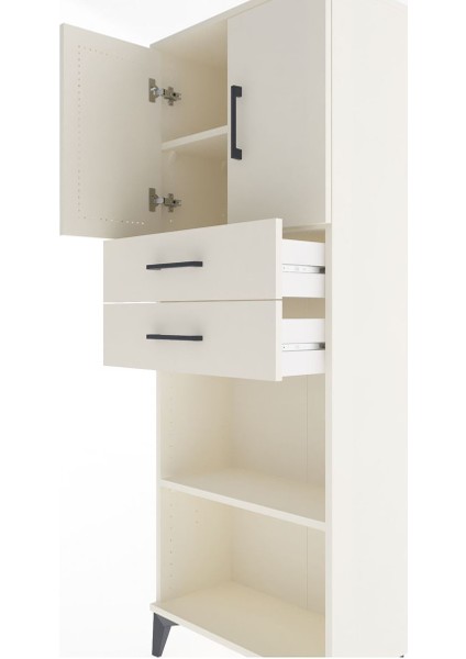 Arges Dolap 3 Raflı 2 Çekmeceli 2 Kapaklı 60X30X163 Aytaşı-Aytaşı indirimleri