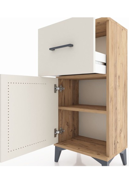 Arges Komodin Tek Raflı Tek Çekmeceli Tek Kapaklı 44X30X96 Çam-Aytaşı indirimleri