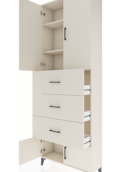 Arges Dolap 3 Raflı 3 Çekmeceli 4 Kapaklı 88X30X243 Aytaşı-Aytaşı indirimleri