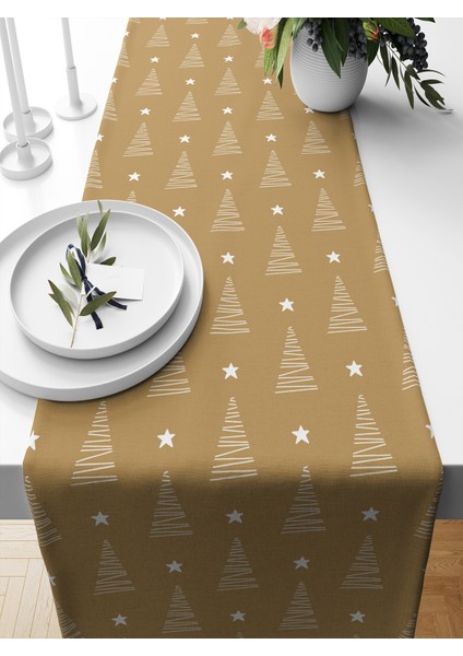 Yılbaşı Serisi 140X40 cm Dijital Baskılı Runner (Christmas Noel)