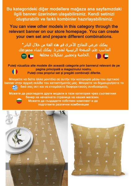 Yılbaşı Serisi 140X40 cm Dijital Baskılı Runner (Christmas Noel) fiyatları