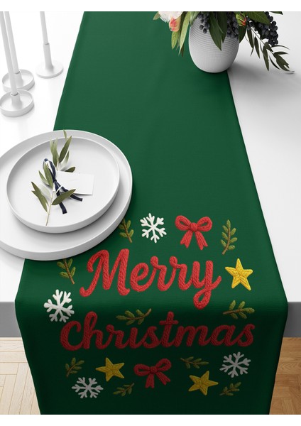 Yılbaşı Serisi 140X40 cm Dijital Baskılı Runner (Christmas Noel)