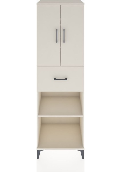 Hyperion Dolap 4 Raflı Tek Çekmeceli 2 Kapaklı 60X44X195 Aytaşı-Aytaşı