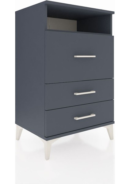 Hyperion Komodin Tek Raflı 3 Çekmeceli 60X44X96 Antrasit-Antrasit fiyatları