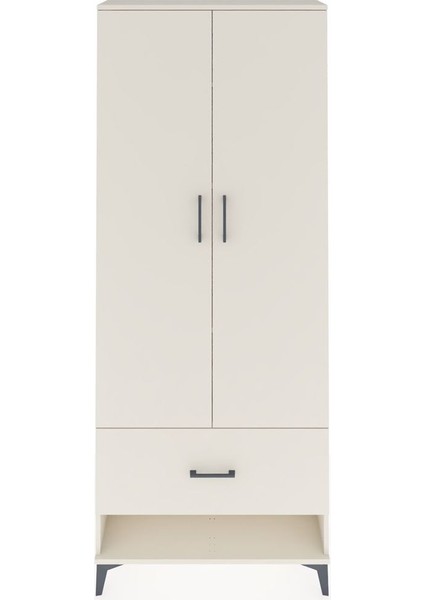 Arges Dolap 4 Raflı Tek Çekmeceli 2 Kapaklı 88X30X221 Aytaşı-Aytaşı