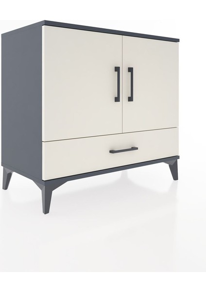 Hyperion Şifonyer 3 Raflı Tek Çekmeceli 2 Kapaklı 88X44X80 Antrasit-Aytaşı fiyatları