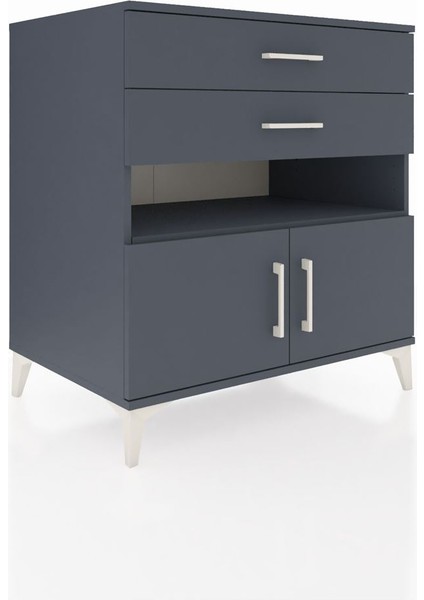 Kronos Şifonyer 2 Raflı 2 Çekmeceli 2 Kapaklı 88X59X96 Antrasit-Antrasit fiyatları