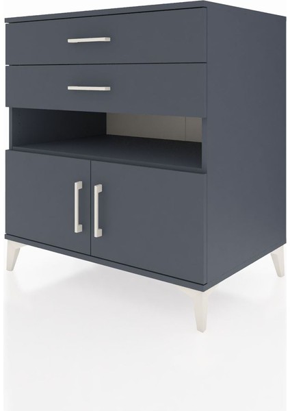 Kronos Şifonyer 2 Raflı 2 Çekmeceli 2 Kapaklı 88X59X96 Antrasit-Antrasit modelleri