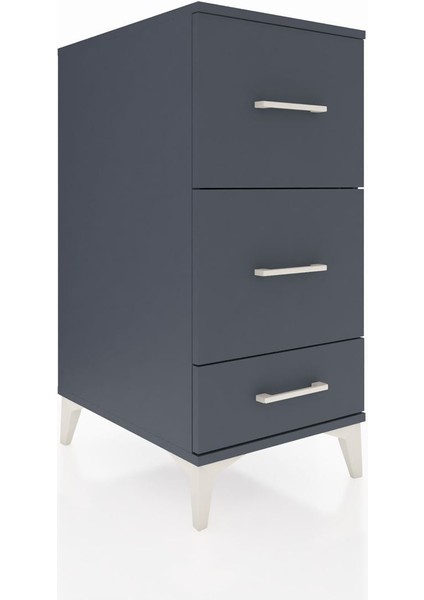 Kronos Komodin 3 Çekmeceli 44X59X96 Antrasit-Antrasit fiyatları